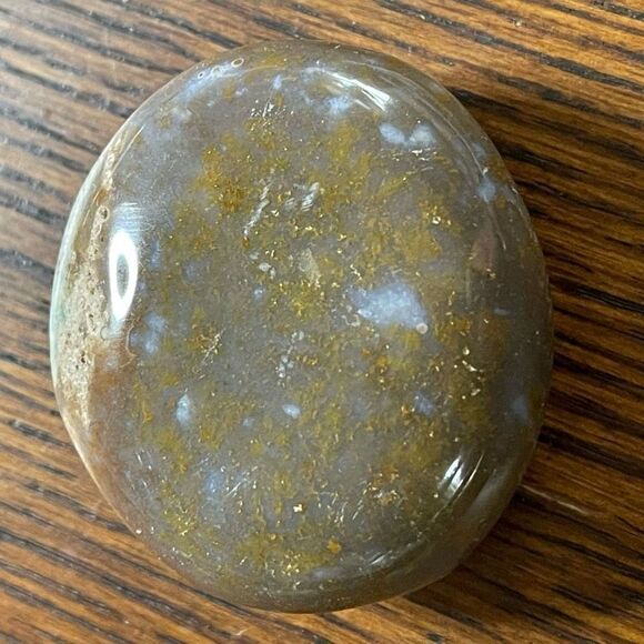 Ocean Jasper palm stone crystal white natural green brown druzy moss agate agati - Picture 3 of 8